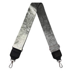 Monochrome Howling Wolf Print Bag Strap