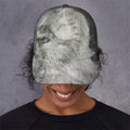 Monochrome Howling Wolf Print Baseball Cap