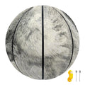 Monochrome Howling Wolf Print Basketball