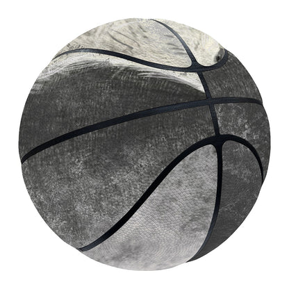 Monochrome Howling Wolf Print Basketball