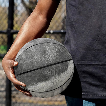 Monochrome Howling Wolf Print Basketball