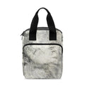 Monochrome Howling Wolf Print Bible Tote Bag