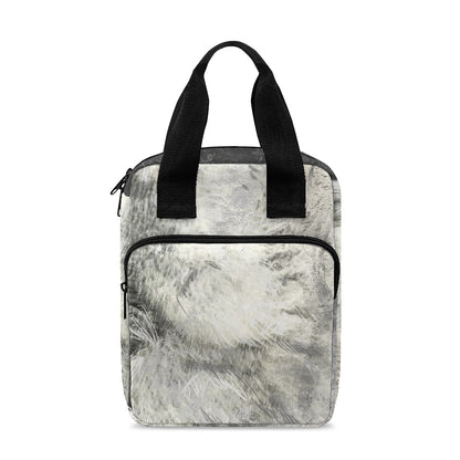 Monochrome Howling Wolf Print Bible Tote Bag