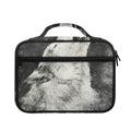 Monochrome Howling Wolf Print Briefcase Bible Bag
