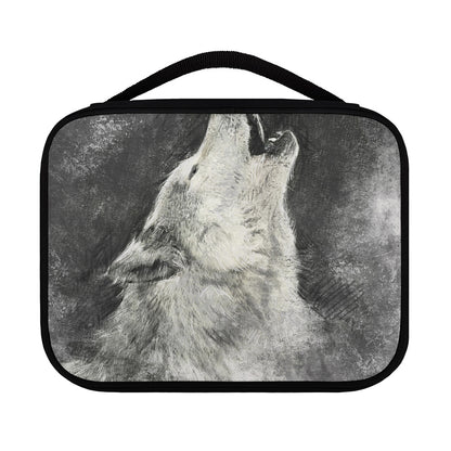 Monochrome Howling Wolf Print Classic Bible Case