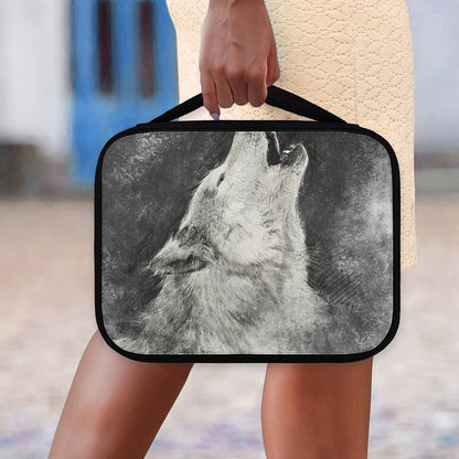 Monochrome Howling Wolf Print Classic Bible Case