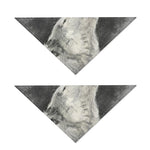 Monochrome Howling Wolf Print Dog Bandana