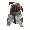 Monochrome Howling Wolf Print Dog Zip Up Jacket