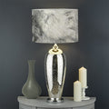 Monochrome Howling Wolf Print Drum Lamp Shade