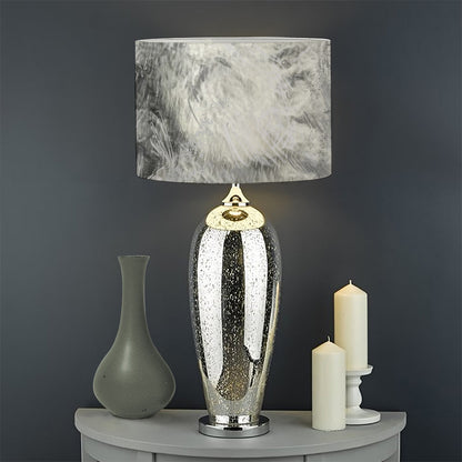 Monochrome Howling Wolf Print Drum Lamp Shade