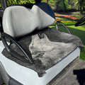 Monochrome Howling Wolf Print Golf Cart Seat Cover