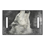 Monochrome Howling Wolf Print Golf Cart Seat Cover