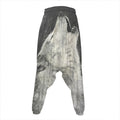 Monochrome Howling Wolf Print Hammer Pants