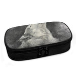 Monochrome Howling Wolf Print Insulin Cooler Travel Case