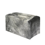 Monochrome Howling Wolf Print Leather Tissue Box Cover