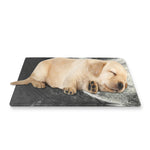 Monochrome Howling Wolf Print Pet Cooling Mat Cover