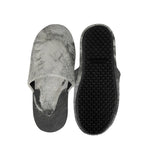 Monochrome Howling Wolf Print Slippers