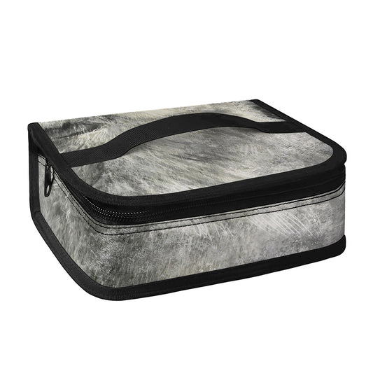 Monochrome Howling Wolf Print Small Lunch Bag