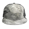 Monochrome Howling Wolf Print Snapback Cap