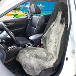 Monochrome Howling Wolf Print Waterproof Car Seat Cover