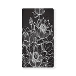 Monochrome Lotus Print Baby Crib Sheet