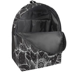 Monochrome Lotus Print Backpack