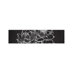 Monochrome Lotus Print Bed Runner
