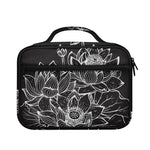 Monochrome Lotus Print Briefcase Bible Bag