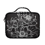 Monochrome Lotus Print Briefcase Bible Bag