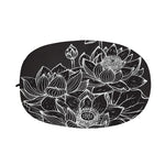Monochrome Lotus Print Car Side Mirror Covers