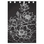 Monochrome Lotus Print Curtain