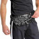 Monochrome Lotus Print Fanny Pack