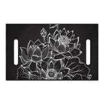 Monochrome Lotus Print Golf Cart Seat Cover