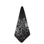 Monochrome Lotus Print Hand Towel