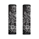 Monochrome Lotus Print Handle Covers