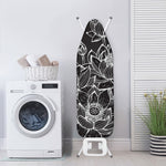 Monochrome Lotus Print Ironing Board Cover