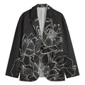 Monochrome Lotus Print Men's Blazer