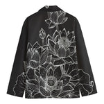 Monochrome Lotus Print Men's Blazer