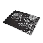 Monochrome Lotus Print Pet Cooling Mat Cover