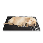 Monochrome Lotus Print Pet Cooling Mat Cover