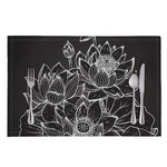 Monochrome Lotus Print Placemat