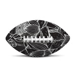 Monochrome Lotus Print Rugby Ball