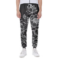 Monochrome Lotus Print Joggers