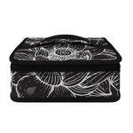 Monochrome Lotus Print Small Lunch Bag