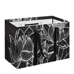 Monochrome Lotus Print Utility Tote Bag