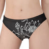 Monochrome Lotus Print Women's Panties