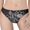 Monochrome Lotus Print Women's Thong