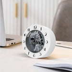 Monochrome Native Indian Portrait Print Alarm Clock