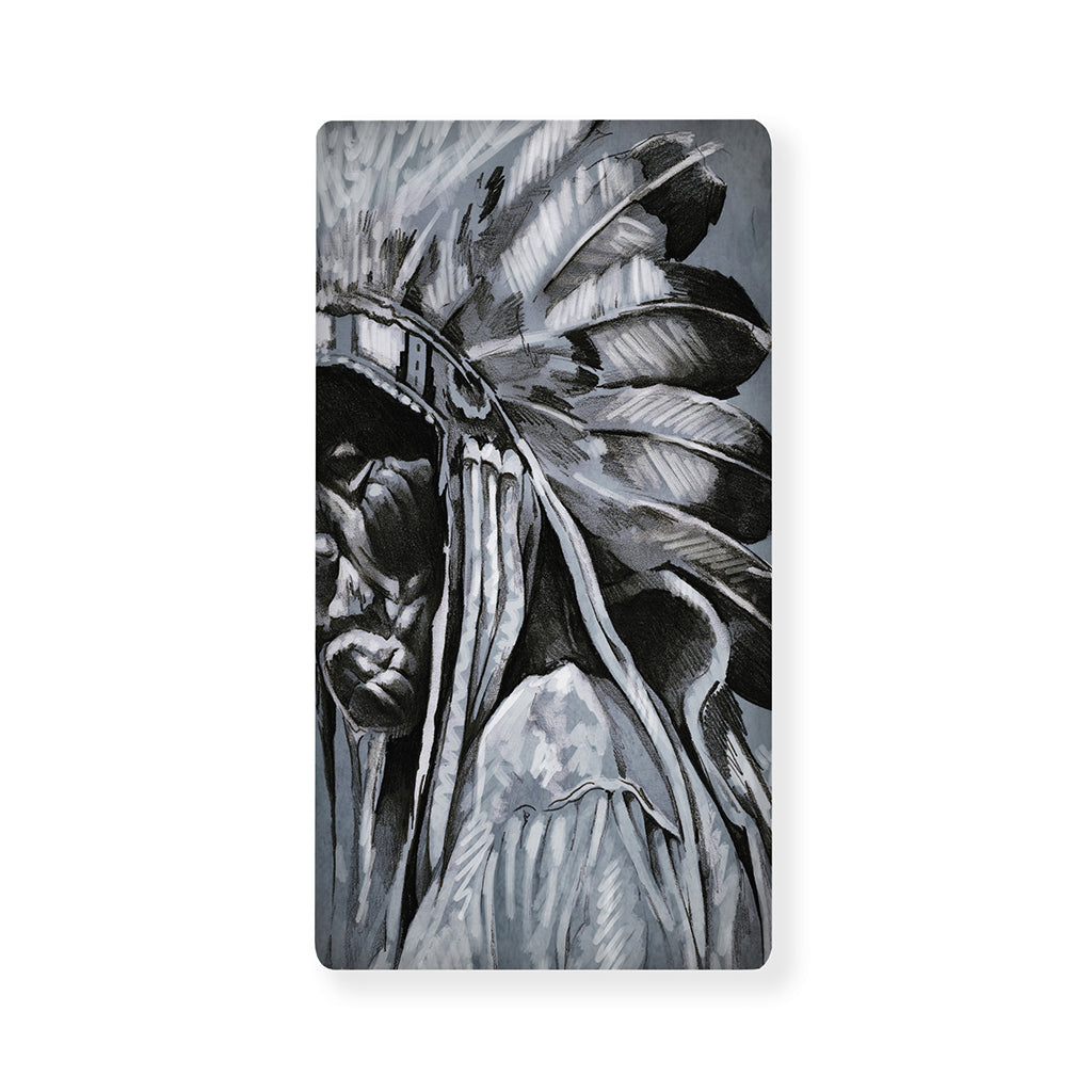 Monochrome Native Indian Portrait Print Baby Crib Sheet