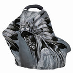 Monochrome Native Indian Portrait Print Baby Seat Cover